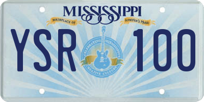 MS license plate YSR100
