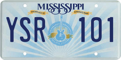 MS license plate YSR101