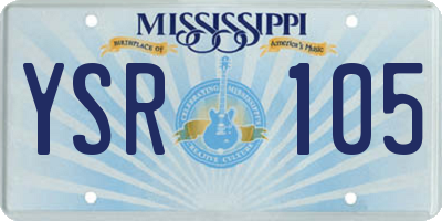 MS license plate YSR105