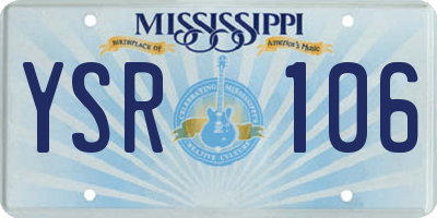 MS license plate YSR106