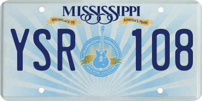 MS license plate YSR108
