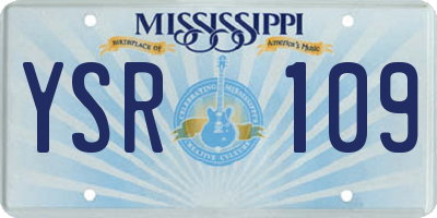 MS license plate YSR109
