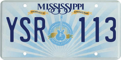 MS license plate YSR113