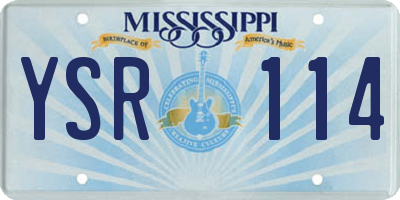 MS license plate YSR114