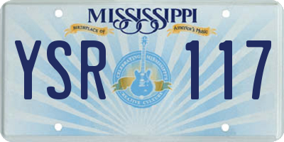 MS license plate YSR117