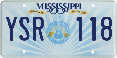 MS license plate YSR118
