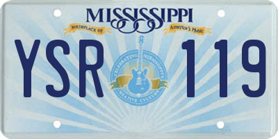 MS license plate YSR119