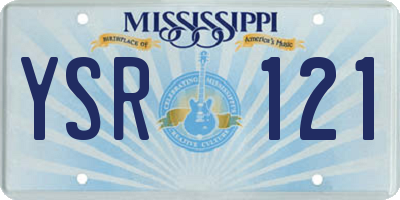 MS license plate YSR121