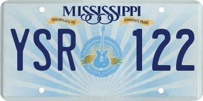 MS license plate YSR122