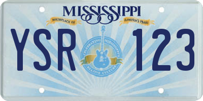 MS license plate YSR123