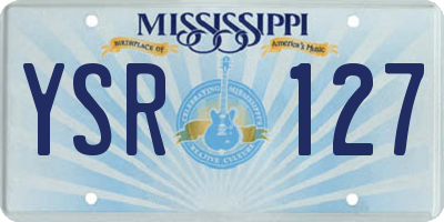 MS license plate YSR127