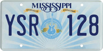 MS license plate YSR128