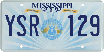 MS license plate YSR129