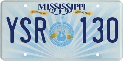 MS license plate YSR130