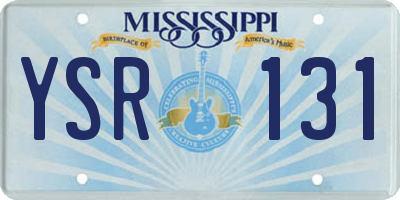 MS license plate YSR131