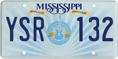 MS license plate YSR132