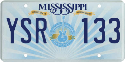 MS license plate YSR133