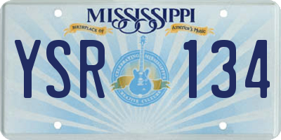 MS license plate YSR134