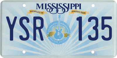 MS license plate YSR135