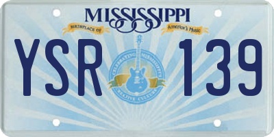MS license plate YSR139