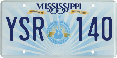 MS license plate YSR140