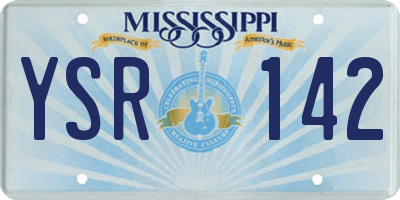 MS license plate YSR142