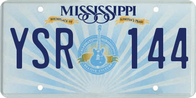 MS license plate YSR144