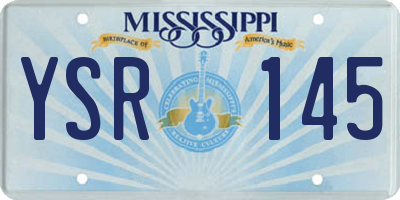 MS license plate YSR145