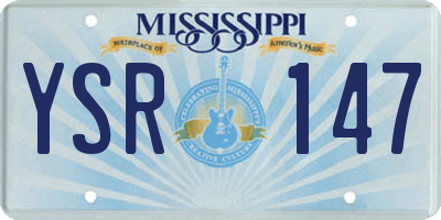 MS license plate YSR147