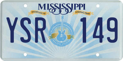 MS license plate YSR149