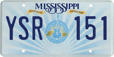 MS license plate YSR151