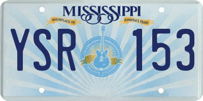 MS license plate YSR153