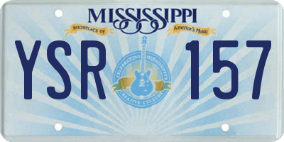 MS license plate YSR157