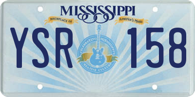 MS license plate YSR158