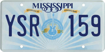 MS license plate YSR159