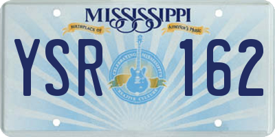 MS license plate YSR162