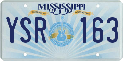 MS license plate YSR163
