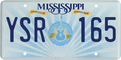 MS license plate YSR165