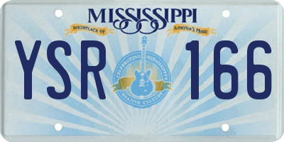 MS license plate YSR166