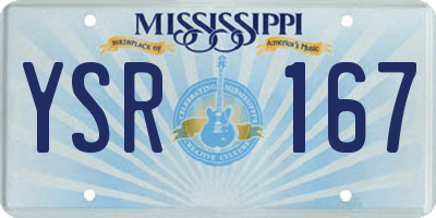 MS license plate YSR167