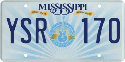 MS license plate YSR170