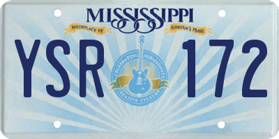 MS license plate YSR172