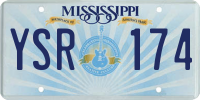 MS license plate YSR174