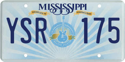 MS license plate YSR175