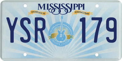 MS license plate YSR179