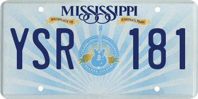 MS license plate YSR181