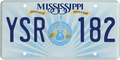 MS license plate YSR182