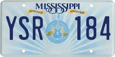 MS license plate YSR184