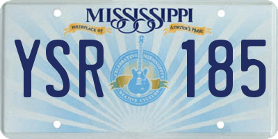 MS license plate YSR185