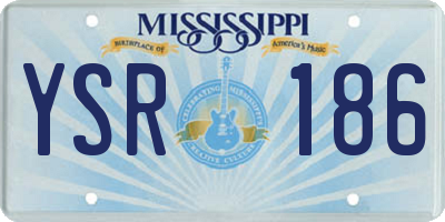 MS license plate YSR186